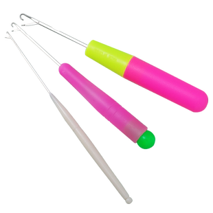 带舌头的钩针编织工具不锈织毛衣针手工diy小号织毛线舌头勾针