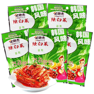 金地杰韩式泡菜辣白菜寿司料理酱菜108g*5包手工拌菜下饭小咸菜
