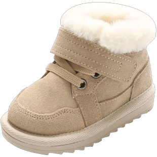 宝宝雪地靴一岁女小童棉鞋冬季加绒保暖冬鞋男儿童短靴婴儿雪地棉