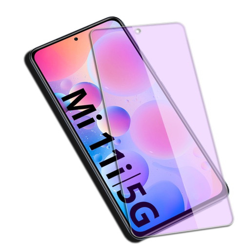 适用小米11i国际版钢化膜Mi11i全屏覆盖米11i防爆玻璃膜miui11I 5G手机高清抗指纹护眼防蓝光保护贴
