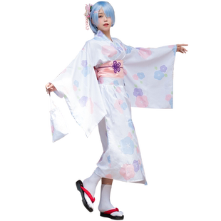 猫老师蕾姆COS服装女从零开始的异世界生活cosplay和服衣雷姆假发