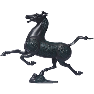 黄铜马摆件《马踏飞燕》家居装饰品客厅办公室公司开业乔迁礼品