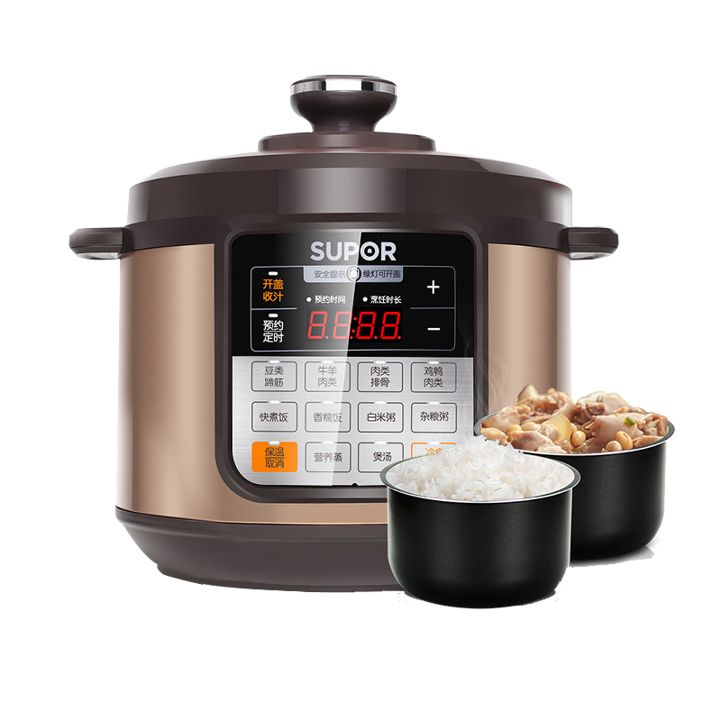 苏泊尔电压力锅5L升智能高压锅饭煲家用全自动大容量官方旗舰店