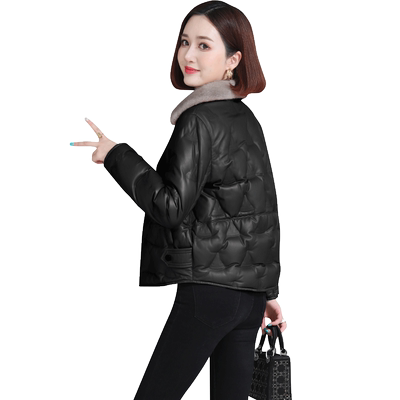 海宁真皮羽绒服小个子水貂