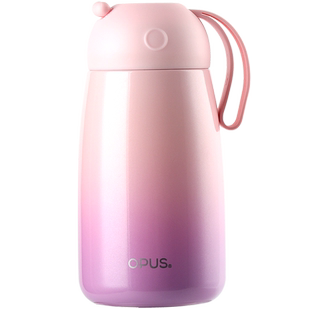 新品opus保温杯女士便携可爱少女心清新ins网红学生水杯刻字logo