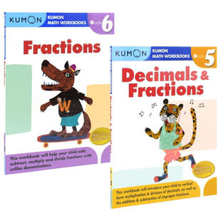 【分数和小数】5-6年级数学 Kumon Calculation Math Workbooks G5-G6 小学五年级和六年级数学训练练习册 公文式教育英文原版