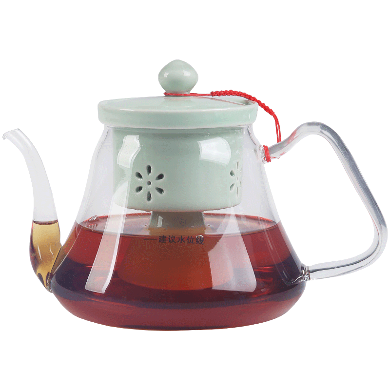 品瓷汇养生壶玻璃蒸茶壶陶瓷蒸茶器黑茶普洱茶花茶电陶炉煮茶壶