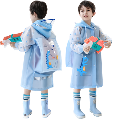 儿童雨衣小学生立体大书包男孩