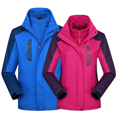 透气两件套加绒加厚登山服冲锋衣