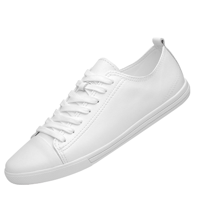 男士小白鞋真皮透气软底