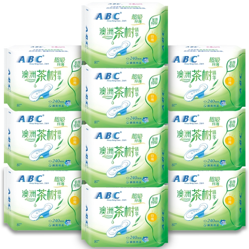 abc卫生巾纤薄日用240mm棉柔亲肤澳洲茶树精华日用姨妈卫生巾N81