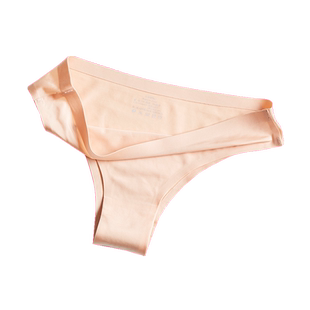 女式运动健身丁字内裤冰丝全纯棉裆大码胖m性感惑无痕一片式T宽带