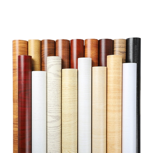 加厚木纹贴纸家具桌面翻新自粘仿木波音软片木门柜子贴皮防水墙纸