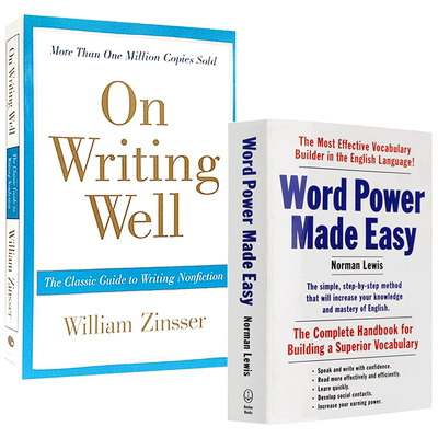 单词的力量+经典写作指南 英文原版Word Power Made Easy+On Writing Well工具书onwritingwell WordPower搭韦氏词典韦小绿小白书