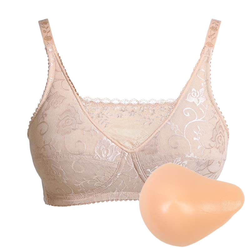 义乳专用文胸二合一乳腺手术后假胸假乳房胸罩硅胶内衣夏季薄款