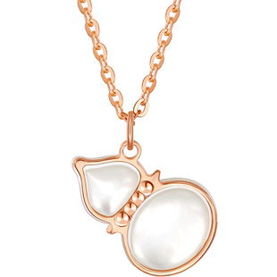 TSL谢瑞麟18k金彩金女款白贝母葫芦项链锁骨链64067