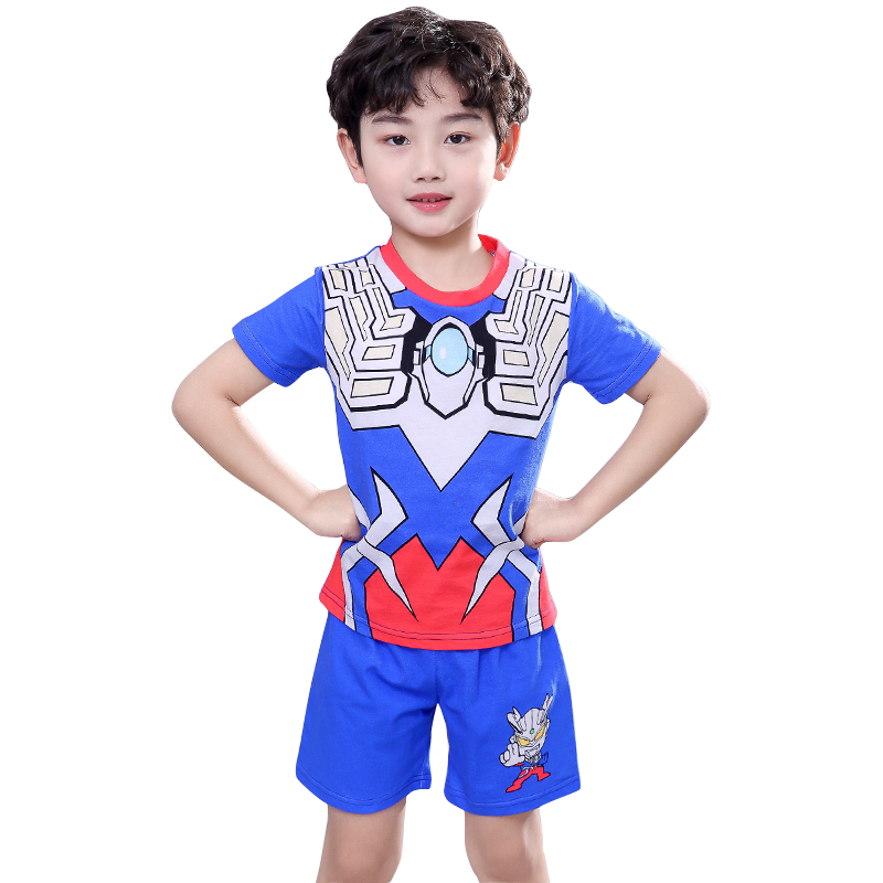 Ultraman奥特曼夏男童纯棉套装潮