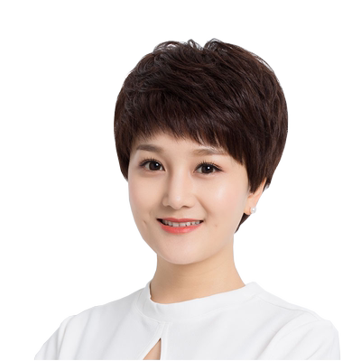 手织时尚风逼真自然假发女短发