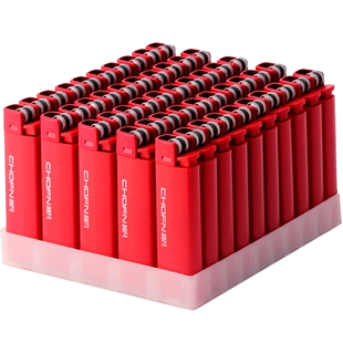 50支打火机砂轮式创意齿轮滑轮火石普通家用定制订做印字一次性