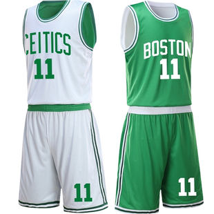 凯尔特人双面穿篮球服套装男女比赛套装欧文斯玛特塔图姆球衣定制