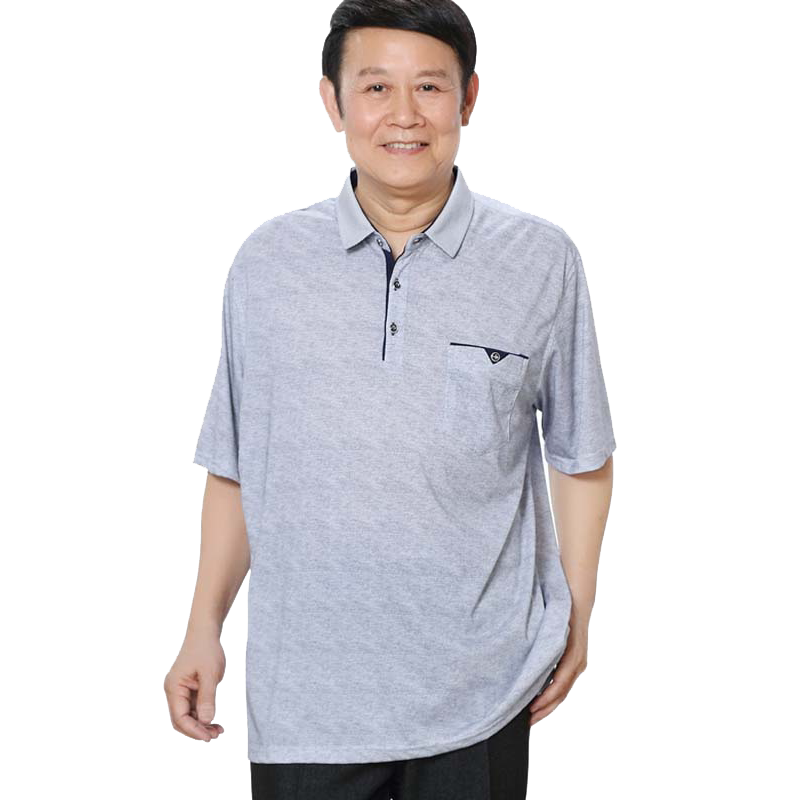 加大加肥男士中老年短袖t恤男夏季爸爸装宽松大码棉肥佬胖子体恤