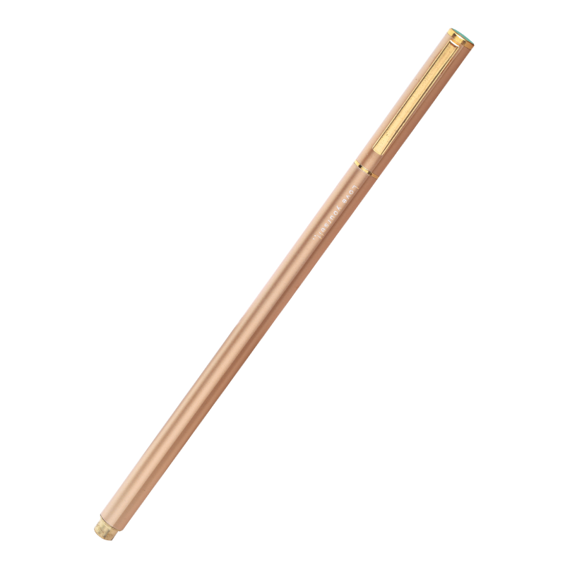 至尚创美 细杆金属笔简约中性笔学生用商务办公重手感笔0.5mm黑色水笔签字笔金属笔杆碳素笔学习文具用品包邮