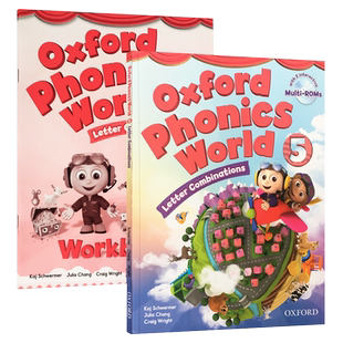 新版牛津OPW 少儿英语自然拼读世界5 Oxford Phonics World L5 学生书+练习册2册英文原版牛津阅读树语音教学教材 大音