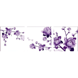 客厅装饰画十字绣玉兰花三副花卉系列2025新款线绣自己全绣房间