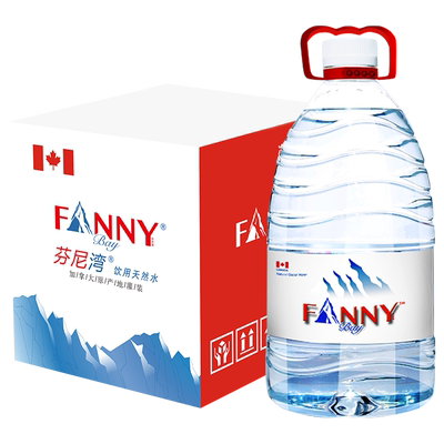 加拿大芬尼湾 冰川进口天然饮用水5L*4桶家庭装弱碱矿泉水大桶