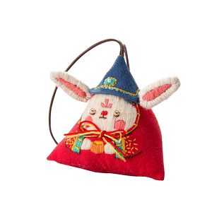 阿卡手工平安符刺绣diy材料包自制作钟馗香囊平安福送男友车挂件