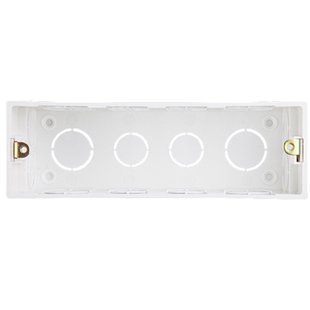 公牛开关插座118型4位暗盒布线盒 H16四位暗装底盒 (配200mm面板)