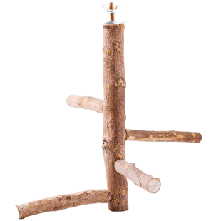 威毕花椒木站杆玄凤虎皮牡丹鹦鹉八哥站棍站架磨爪棒多叉跳跃站杆