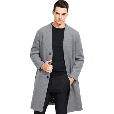 元本男士冬装领毛呢宽松休闲潮