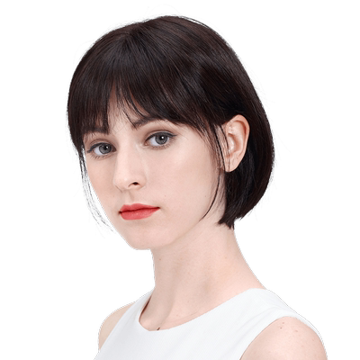 瑞贝卡假发女齐刘海bobo手织时尚