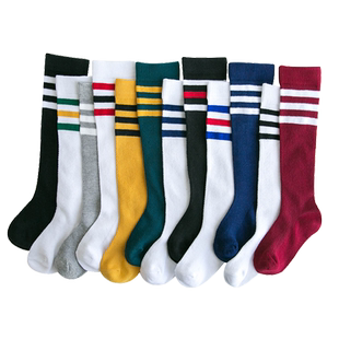 儿童长筒袜夏季薄款袜女童学院风中筒袜学生网眼袜宝宝男童足球袜