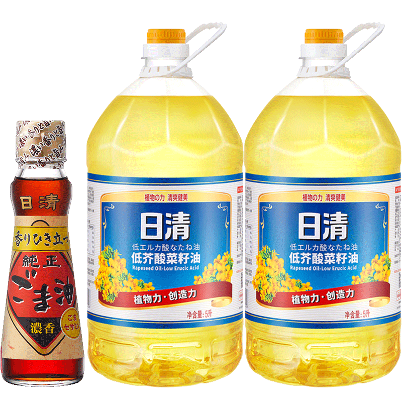 日清油组合装低芥酸芝麻油菜籽油
