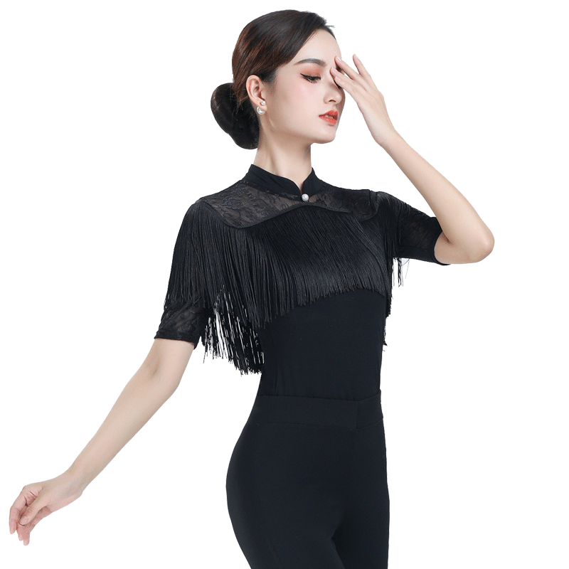 梵舒新款流苏形体训练服走秀礼仪