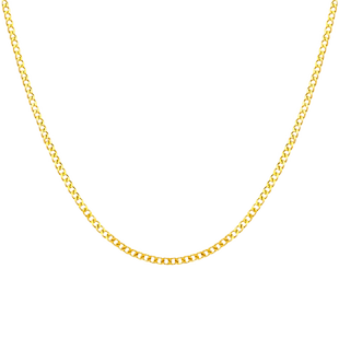 潮宏基心细呵护足金侧身链女黄金细项链配链素链百搭礼物 计价 H