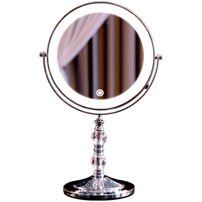 带灯台式led双面镜桌面化妆镜