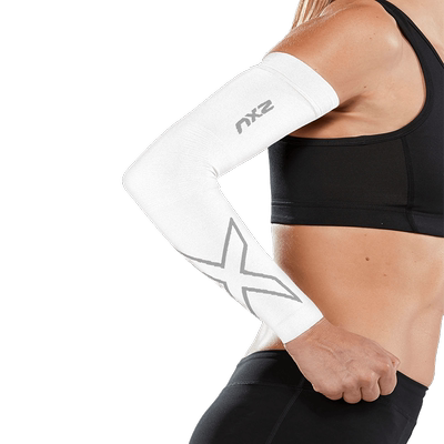 2xu弹力压缩袖套运动骑行护臂