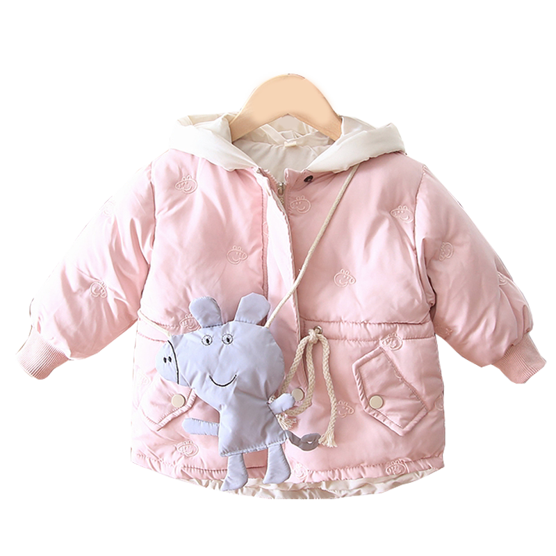 女宝宝1棉衣外套2女童装3冬装小童洋气2019新款棉袄羽绒棉服卡通