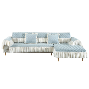 沙发垫冬季防滑毛绒加厚简约现代皮法兰绒套罩巾四季通用全包万能