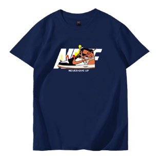 篮球t恤联名A短袖扣碎篮板纯棉宽松大码运动体恤low影子灰半袖男