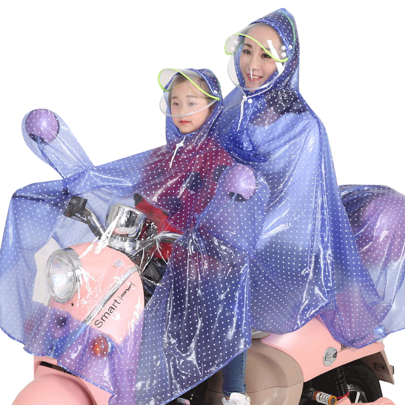 百利达加大加厚摩托母子成人雨衣