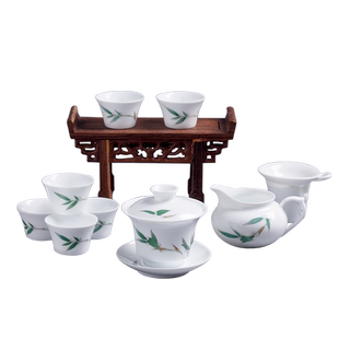 醴陵瓷器手绘釉下彩瓷茶具套装陶瓷功夫茶具整套家用茶道茶壶茶杯