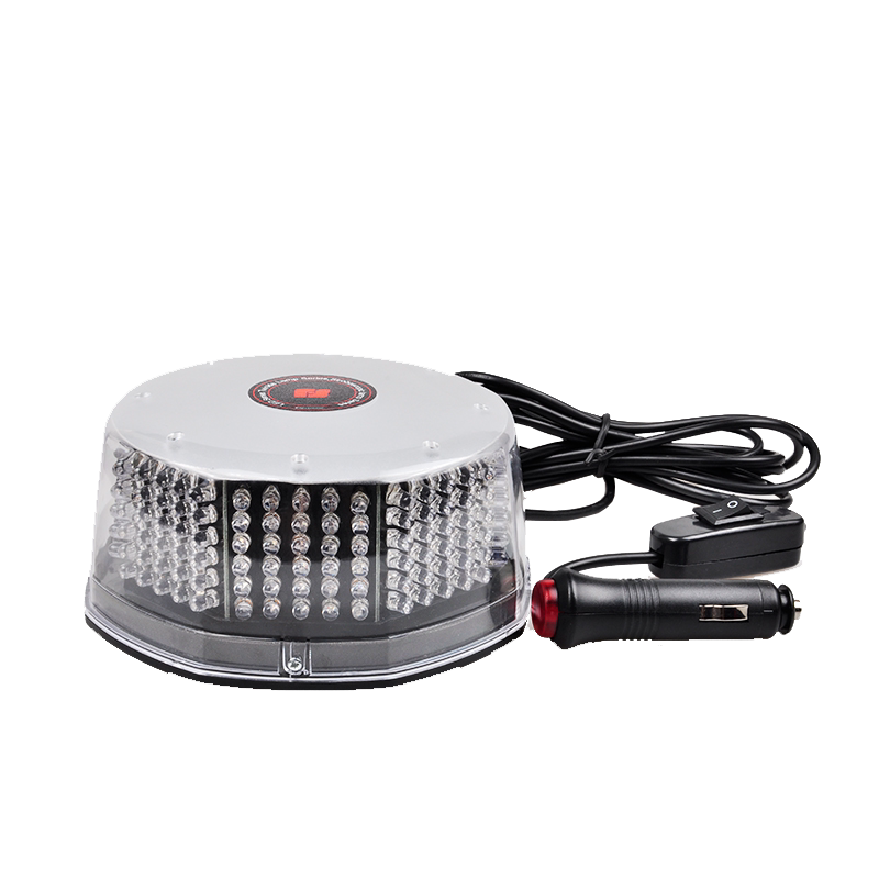 汽车吸顶爆闪灯超亮强磁LED红蓝黄色开道警示灯圆形车顶频闪光灯