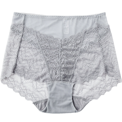 高腰收腹大码内裤女斤胖妹妹透明