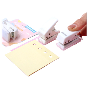 可得优活页打孔8张单孔打孔器学习收纳考研活页纸证件打孔器多孔a4档案手动打孔机打孔器小号92A0