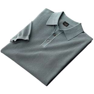 轻奢定制款！夏季新款高档海岛棉针织珠地纯棉短袖翻领POLO衫男
