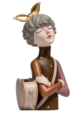 泡泡女孩插花摆件酒柜装饰品